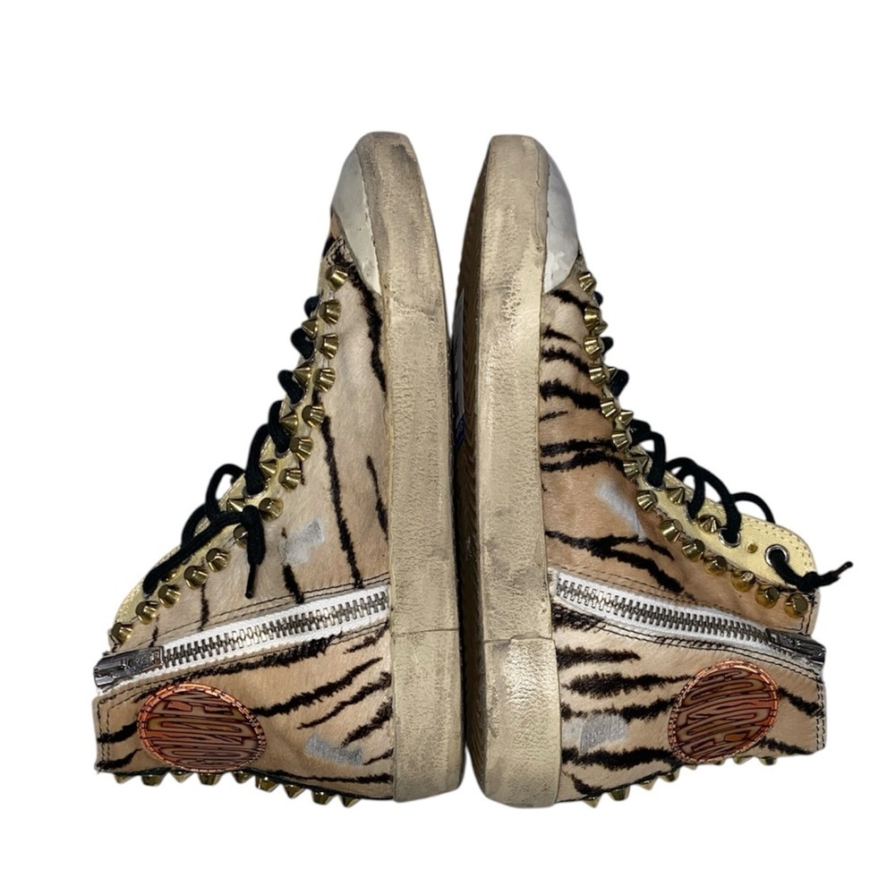 Golden Goose Francy tiger print pony hair high top sneakers - Picture 8 of 16